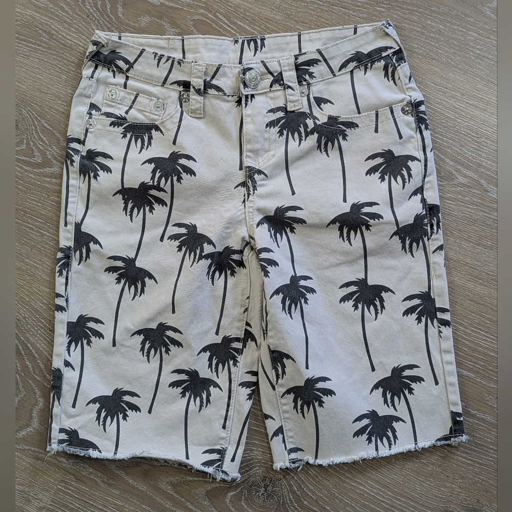 True Religion Palm Tree‎ Print Shorts Boys 14